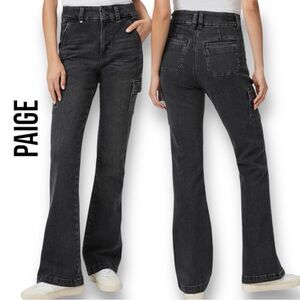 PAIGE Women’s Dion High Waisted Cargo Trousers/Jeans in the Size 32 in Oblivion